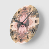 Vintage Algeria Algiers district overview ラウンド壁時計 (傾斜)