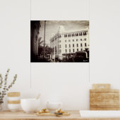 Vintage Algeria Algiers Post office building ポスター (キッチン)