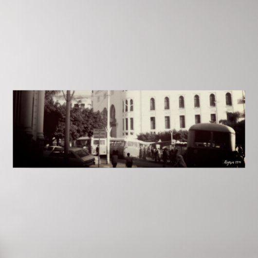 Vintage Algeria Algiers Post office building ポスター (正面)