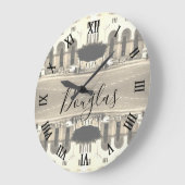 Vintage Algeria Algiers The post office ラージ壁時計 (傾斜)