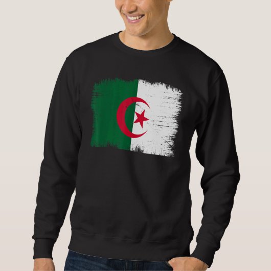 Vintage Algeria Flag Algerian Independence Day スウェットシャツ (正面)