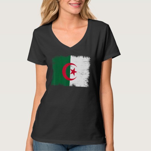 Vintage Algeria Flag Algerian Independence Day Tシャツ (正面)