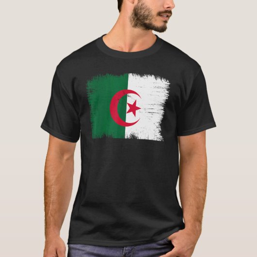 Vintage Algeria Flag Algerian Independence Day Tシャツ (正面)