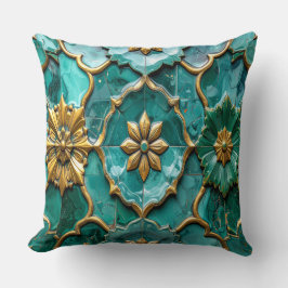 Vintage Algerian Turquoise Ceramic Art Pillows クッション