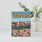 Vintage Alhambra Granada Spain Travel ポストカード (スタンド正面)