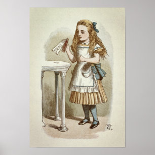 Vintage Alice in Wonderland Illustration ポスター