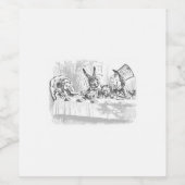 Vintage Alice in Wonderland Tea Party ワインラベル (シングルラベル)