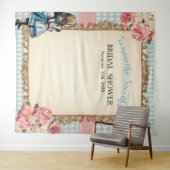 Vintage Alice in Wonderland Welcome Bridal Shower タペストリー (インサイチュ(横))