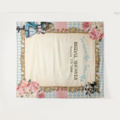 Vintage Alice in Wonderland Welcome Bridal Shower タペストリー (正面(横))