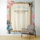 Vintage Alice in Wonderland Welcome Bridal Shower タペストリー (インサイチュ)