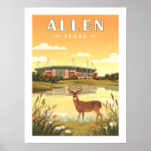 Vintage Allen Texas ポスター (正面)