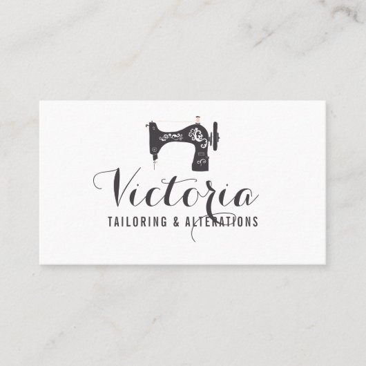 Vintage Alteration  Seamstress Tailor Business Car 名刺 (正面)