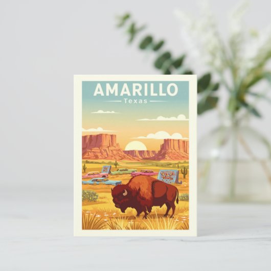 Vintage Amarillo Texas ポストカード (スタンド正面)
