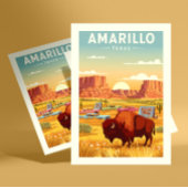 Vintage Amarillo Texas ポストカード
