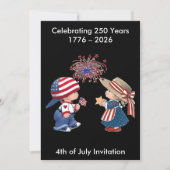 Vintage America Happy 250th Birthday Party 招待状 (正面)
