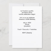 Vintage America Happy 250th Birthday Party 招待状 (裏面)