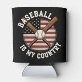 Vintage American Baseball Patriotic Pastime Sports 缶クーラー (裏面)