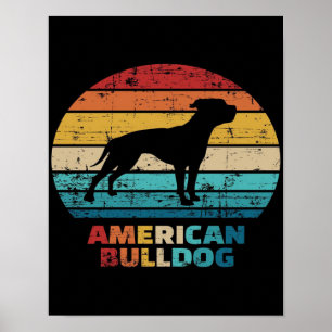 Vintage American Bulldog ポスター