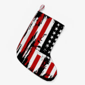 Vintage American  Flag  スモールクリスマスストッキング (正面 (吊り時))