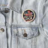 Vintage American Flag 250 Years USA Button 缶バッジ (インサイチュ)