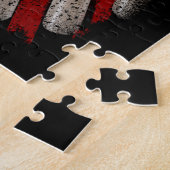 Vintage American Flag Baseball ジグソーパズル (側面)