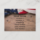 Vintage American Flag Border 名刺 (正面)
