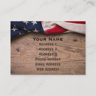 Vintage American Flag Border 名刺