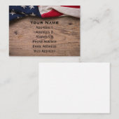 Vintage American Flag Border 名刺 (正面/裏面)