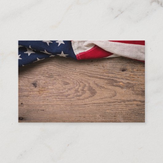 Vintage American Flag Border 名刺 (正面)