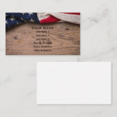 Vintage American Flag Border 名刺 (正面/裏面)