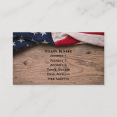 Vintage American Flag Border 名刺 (正面)