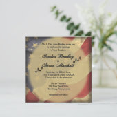 Vintage American Flat Music Theme Wedding  招待状 (スタンド正面)