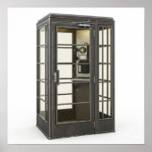 Vintage American Phone Booth ポスター (正面)