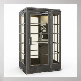 Vintage American Phone Booth ポスター