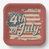 Vintage Americana Fireworks Picnic ペーパープレート (正面)