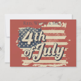 Vintage Americana Fireworks Picnic 招待状