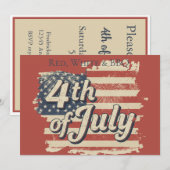 Vintage Americana Fireworks Picnic 招待状 (正面/裏面)