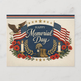 Vintage Americana Memorial Day シーズンポストカード