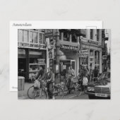 Vintage Amsterdam Holland Bikers ポストカード (正面/裏面)
