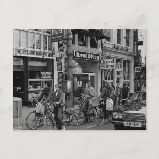 Vintage Amsterdam Holland Bikers ポストカード (正面)