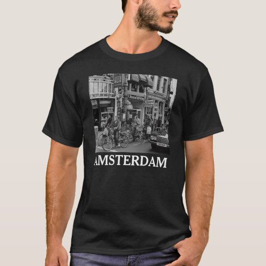 Vintage Amsterdam Holland Bikers Tシャツ (正面)