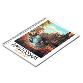 Vintage Amsterdam Netherlands Painting ノートブック (左側)