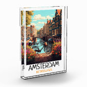 Vintage Amsterdam Netherlands Painting フォトブロック (左)