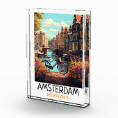 Vintage Amsterdam Netherlands Painting フォトブロック (右)