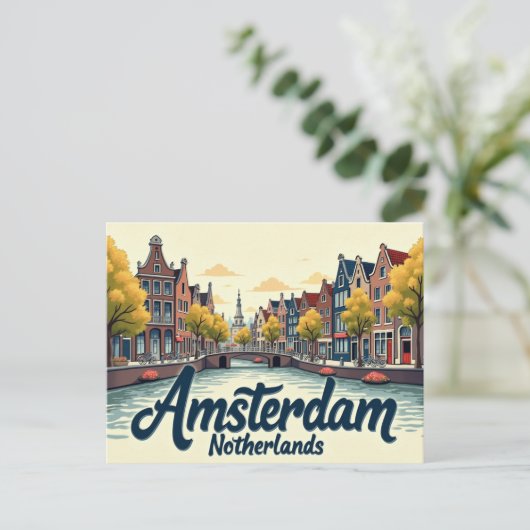 Vintage Amsterdam Scenes ポストカード (スタンド正面)
