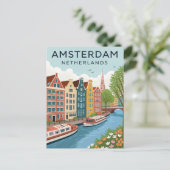 Vintage Amsterdam Travel ポストカード (スタンド正面)