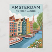 Vintage Amsterdam Travel ポストカード (正面)