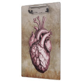 Vintage anatomical illustration of the human heart クリップボード (左)