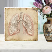 Vintage Anatomical Lungs Illustration Sketch タイル