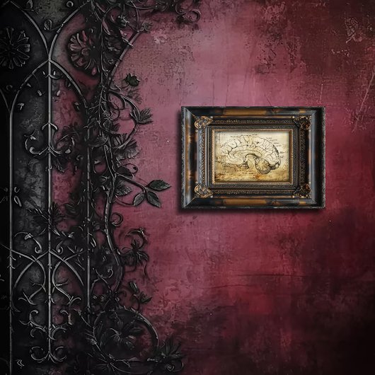 Vintage Anatomy Brain Diagram フォトプリント